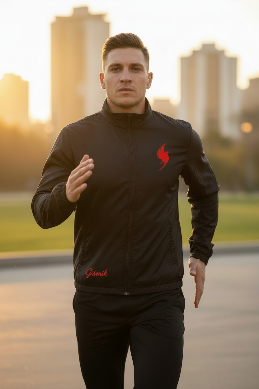 Hombre con rompeviento deportivo GISENIK SPORT